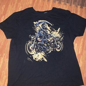 Black Motorcycle Graphic Tee